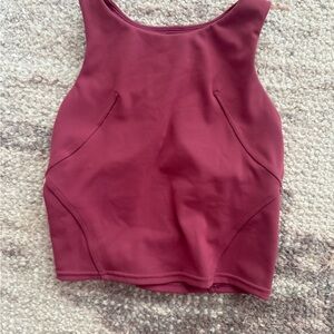 Lululemon wunder train racer back tank top size 2 in burgundy berry